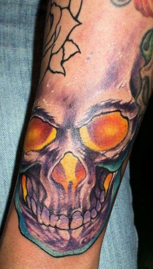 Skull and Rose tattoo