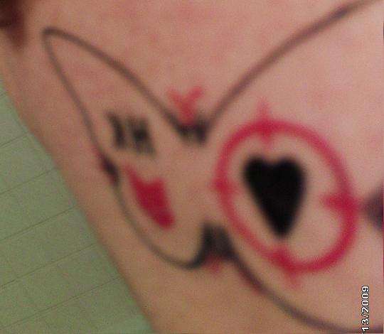 shoulder butterfly tattoo