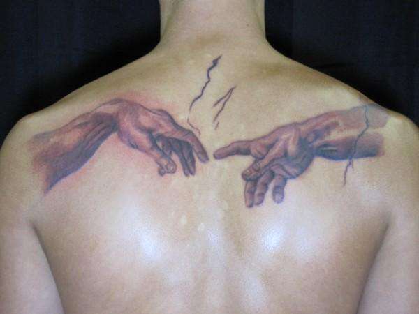 Creation of Adam tattoo