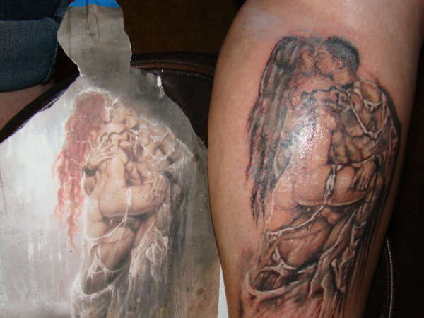 Luis Royo's (Shreddings) tattoo