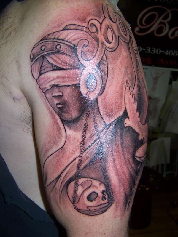 blind justice tattoo