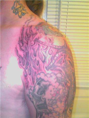 flames tattoo