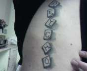 p5ycho scrabble tattoo