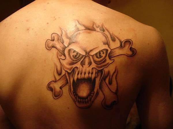 Smoked Out Skull tattoo