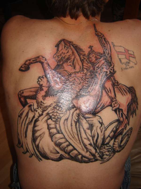 Saint George slaying Dragon tattoo
