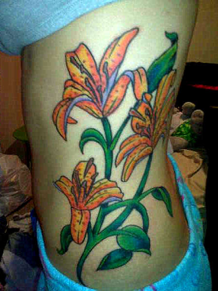 Tiger Lily RibCage tattoo