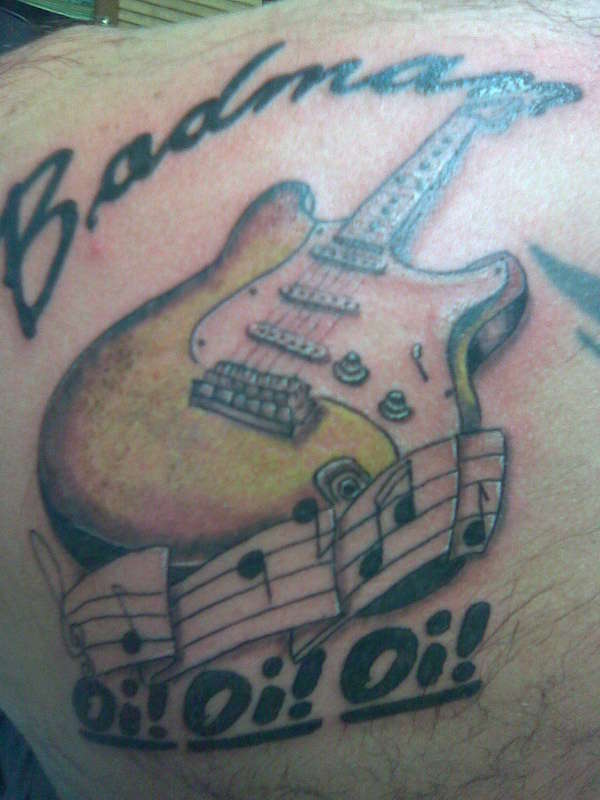 fender strat tattoo