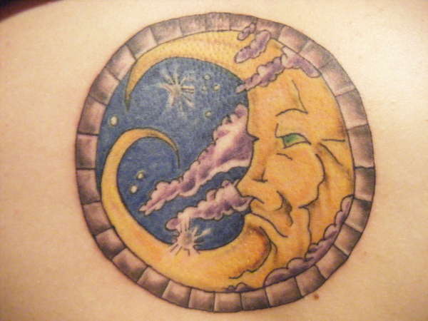Angry Moon tattoo