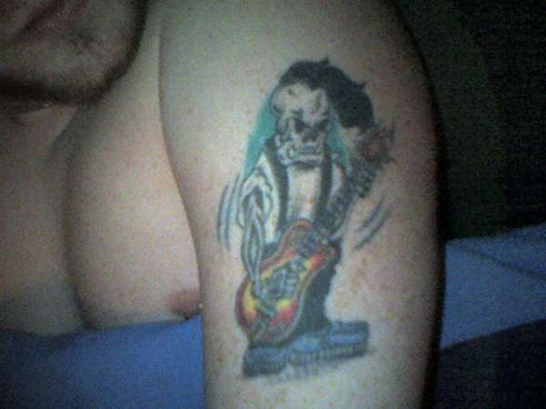 left arm skeleton tattoo