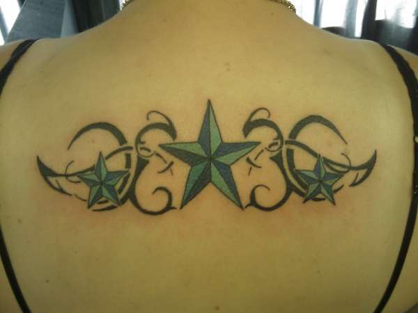 Stars with tribal tattoo