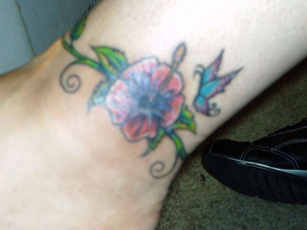 Flower Ankle Braclet tattoo