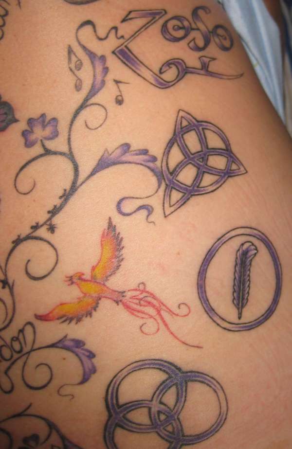 Led Zeppelin Symbols done by Kaylene @ Wicked Ink Penrith Aust tattoo