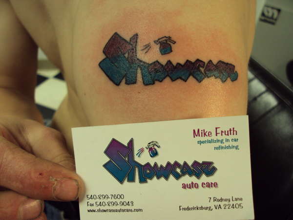 biz card logo tattoo