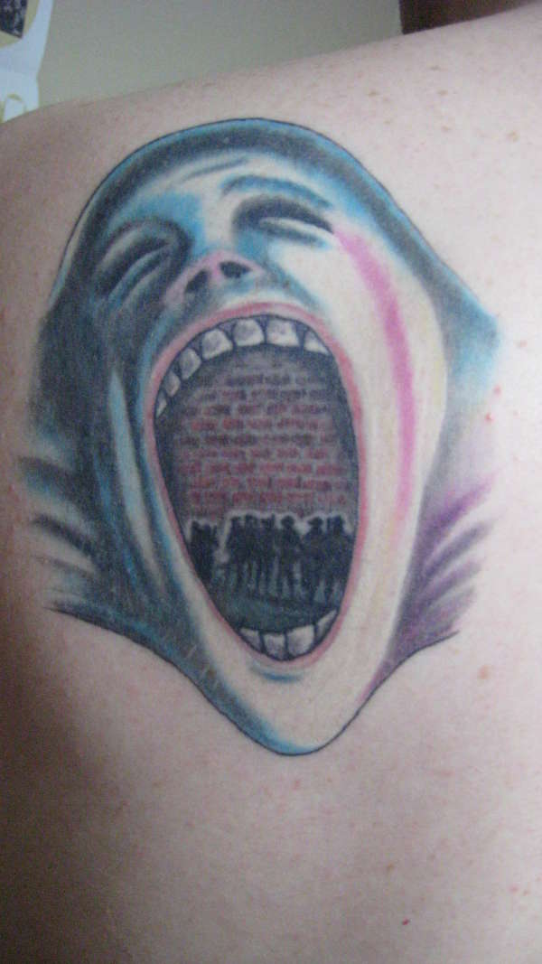 Pink Floyd Screaming Face tattoo
