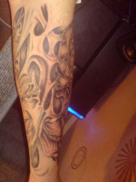 this is my new and old part togetherone side tattoo