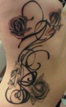 Roses on my Ribs tattoo