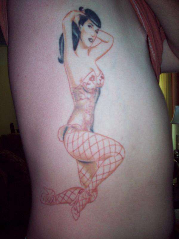 Vintage Bettie Page tattoo