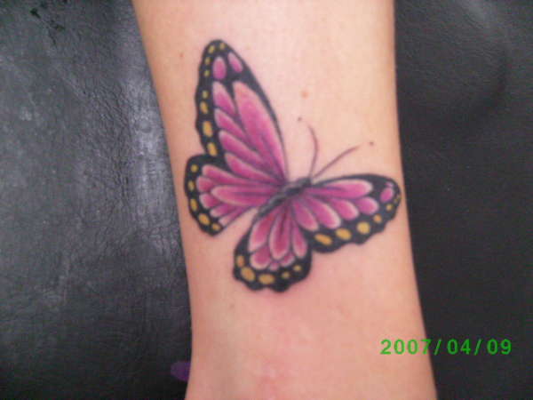 coloured butterfly tattoo