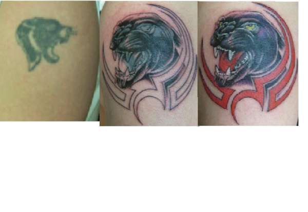 panther cover up tattoo