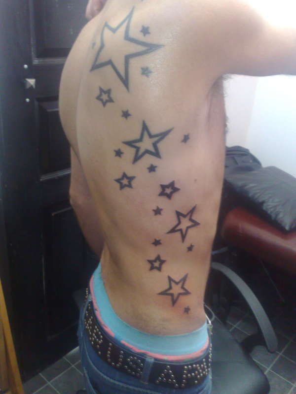 stars on back tattoo