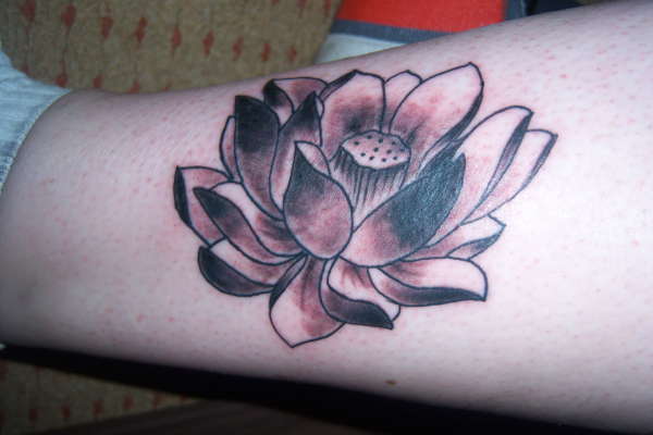 Lotus Flower On leg tattoo