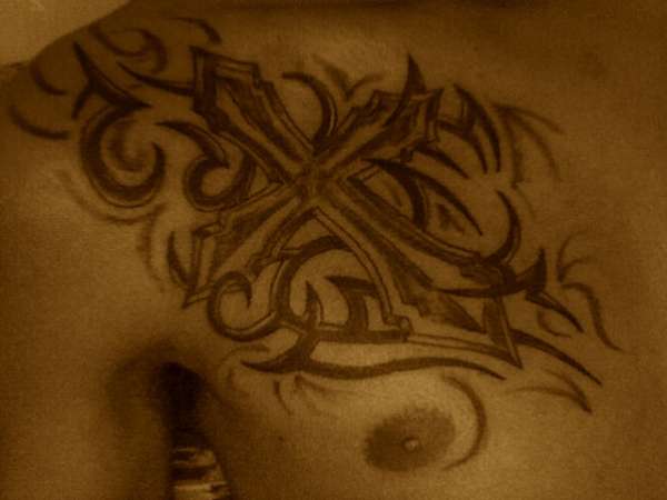 Tribal Cross tattoo