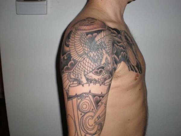 sleeve tattoo after second session tattoo