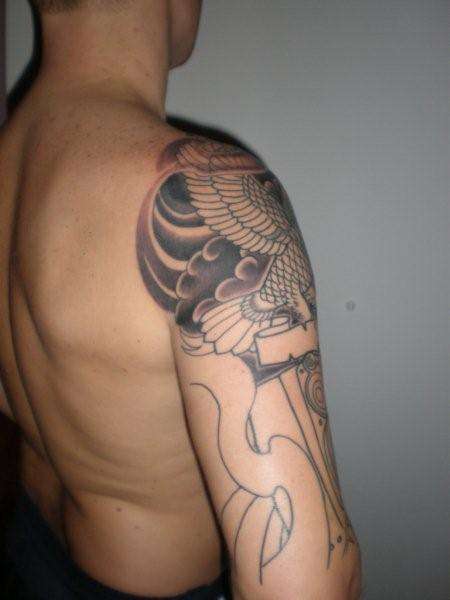 sleeve tattoo after second session tattoo