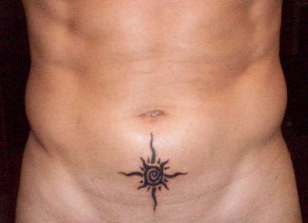 Sun on Lower Abs tattoo