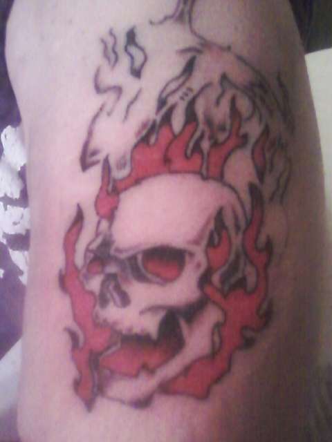 fire and flames tattoo