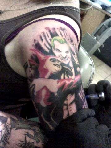 Alex Ross Joker tattoo