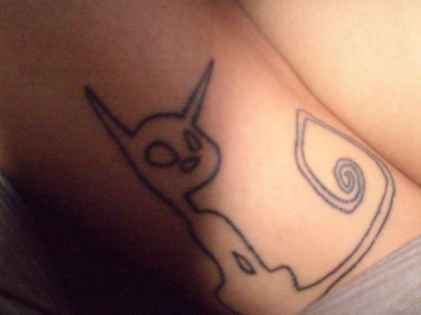 Cat outlines tattoo