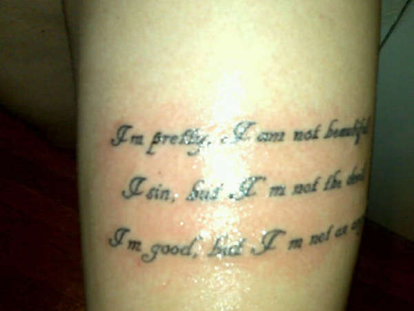 M.Monroe Quote tattoo