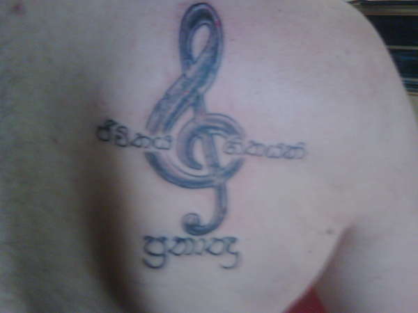 Treble Clef tattoo