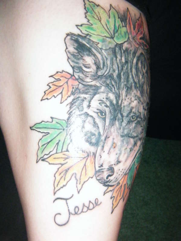 New wolf head tattoo