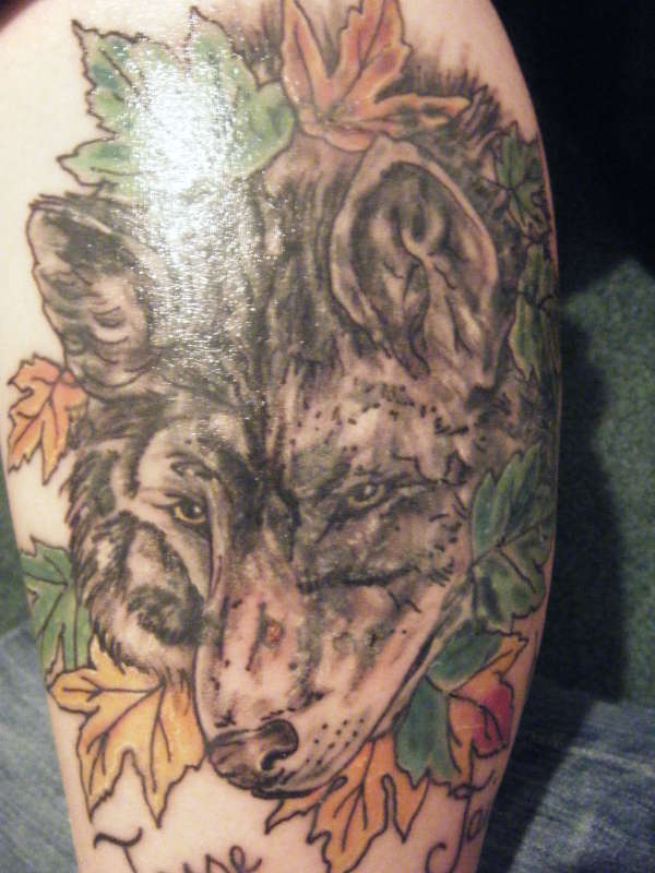 New wolf head tattoo