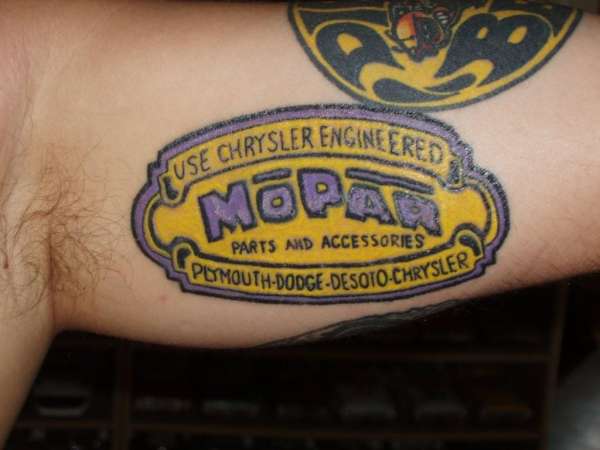Old Mopar sign tattoo