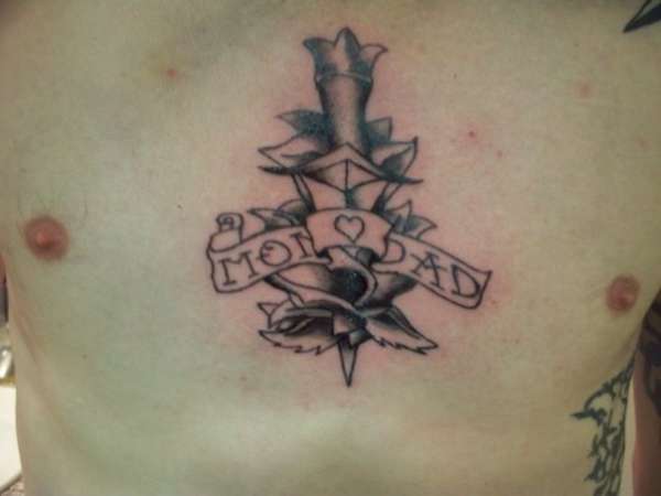 Daniels Dagger Rose tattoo