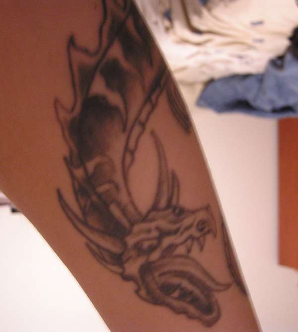 dragon head tattoo