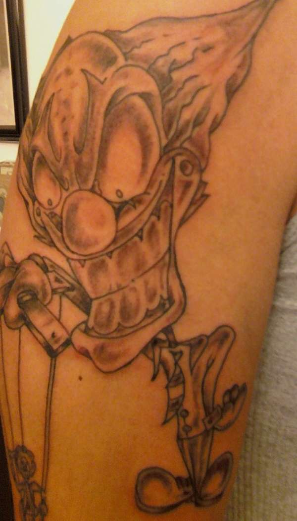 evil clown tattoo