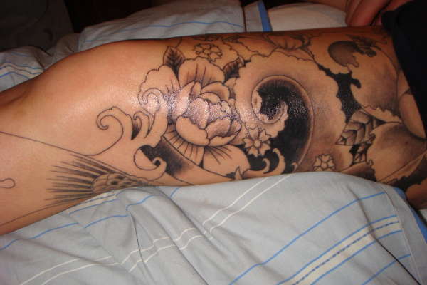 full leg tattoo