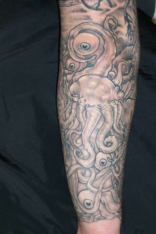 Tentacle monster tattoo