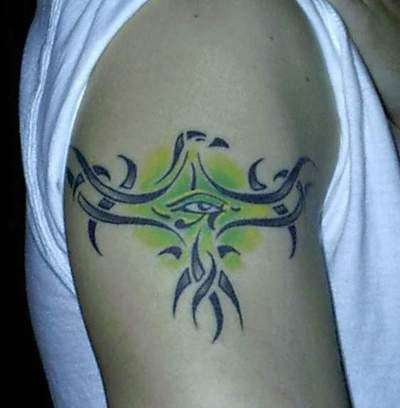 tribal/egyptian pheonix tattoo