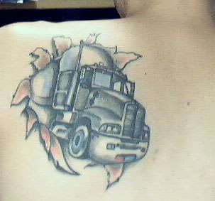 tearin' truck tattoo
