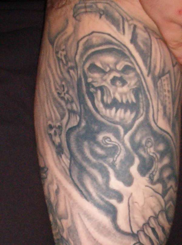 hooded evil tattoo