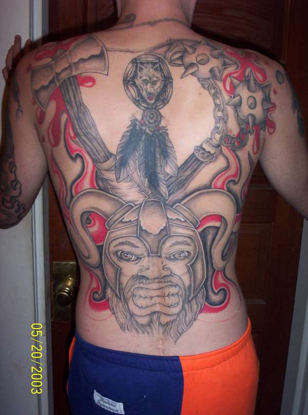 Viking Back Piece tattoo