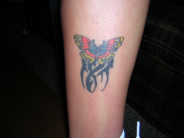 butterfly with a touch of tribal tattoo