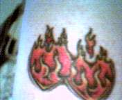 Two Hearts On Fire tattoo