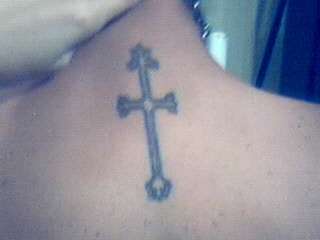 dark lotus cross tattoo