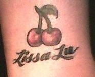 Lissa's Cherries tattoo